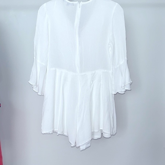 Missguided Women White Lace Romper US 10 UK 14 EU 42 - Picture 4 of 8